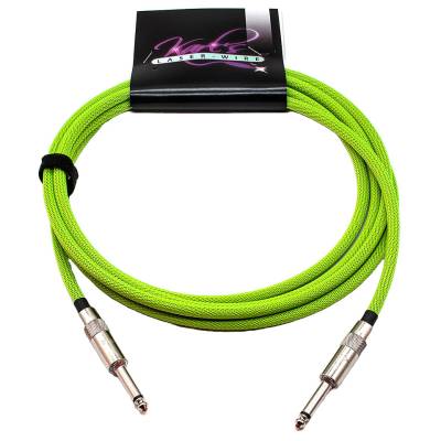 Karl's Laser-Wire 3m K/K neon green Instrumentenkabel von Karl's